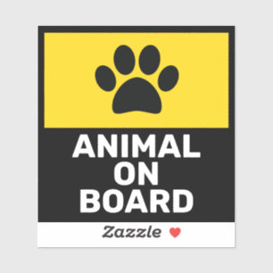 Tiere an Bord Aufkleber