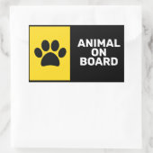 Tiere an Bord Rechteckiger Aufkleber (Tasche)