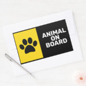 Tiere an Bord Rechteckiger Aufkleber (Umschlag)