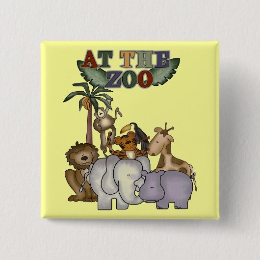 Tiere an den Zoo-T-Shirts und den Geschenken Button (Vorderseite)