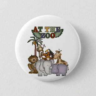 Tiere an den Zoo-T-Shirts und den Geschenken Button