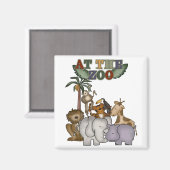 Tiere an den Zoo-T-Shirts und den Geschenken Magnet (Vorderseite/Rückseite)