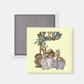 Tiere an den Zoo-T-Shirts und den Geschenken Magnet (Vorderseite/Rückseite)