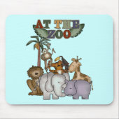 Tiere an den Zoo-T-Shirts und den Geschenken Mousepad (Vorne)