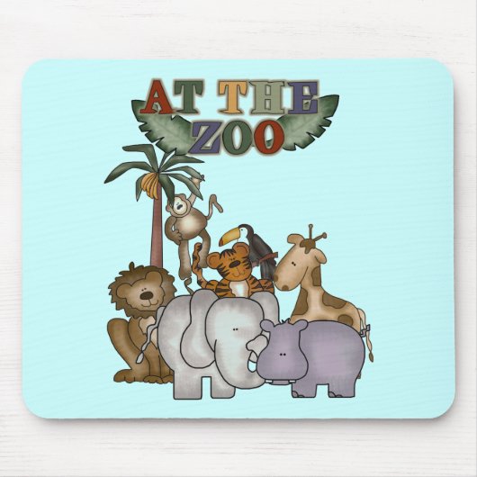 Tiere an den Zoo-T-Shirts und den Geschenken Mousepad (Vorne)