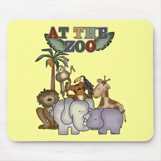 Tiere an den Zoo-T-Shirts und den Geschenken Mousepad (Vorne)
