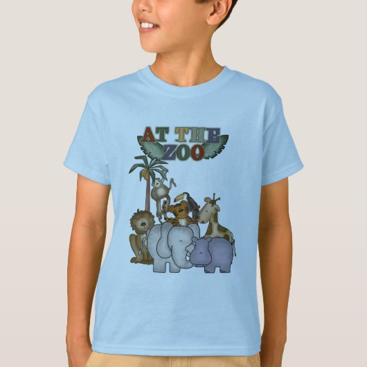 Tiere an den Zoo-T-Shirts und den Geschenken T-Shirt (Vorderseite)