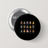 Tiere ASL Hand Gesture Tiere Gehörverlust Button (Vorne & Hinten)