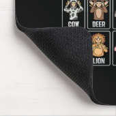 Tiere ASL Hand Gesture Tiere Gehörverlust Mousepad (Ecke)