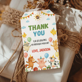 Tiere Auf Dem Bauernhof Geburtstagsfeier Danke Geschenkanhänger