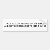 TIERE AUF DER STRASSE/ZOO SPASS AUTOAUFKLEBER (Vorne)