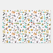 Tiere auf der Weltkarte Geschenkpapier Set (Vorderseite 2)