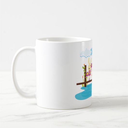 Tiere auf einer Bridge-Kaffee-Tasse Kaffeetasse (Links)