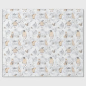 Tiere auf Eisweihnachtszeit - ID987 Geschenkpapier (Flach)