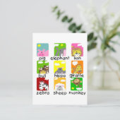 Tiere auf Parade Tshirts und Geschenke Postkarte (Stehend Vorderseite)