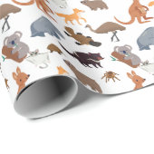 Tiere aus Australien Aussie Wildlife Geschenkpapier (Rolleneckpunkt)