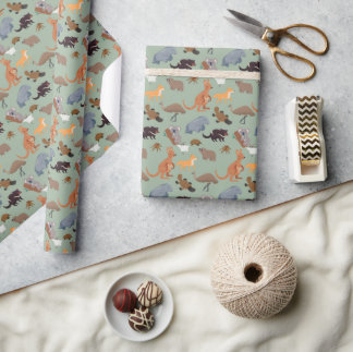Tiere aus Australien Aussie Wildlife Geschenkpapier