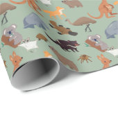 Tiere aus Australien Aussie Wildlife Geschenkpapier (Rolleneckpunkt)