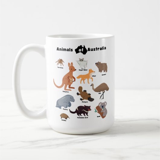 Tiere aus Australien Aussie Wildlife Kaffeetasse (Links)
