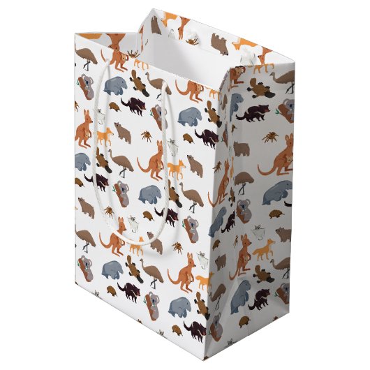Tiere aus Australien Aussie Wildlife Mittlere Geschenktüte (Rückseite Schrägansicht)