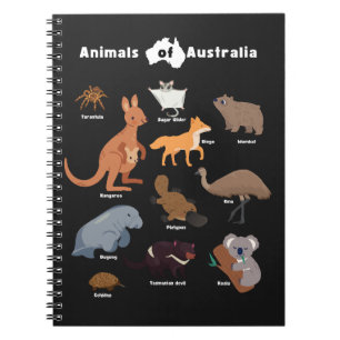 Tiere aus Australien Aussie Wildlife Notizblock