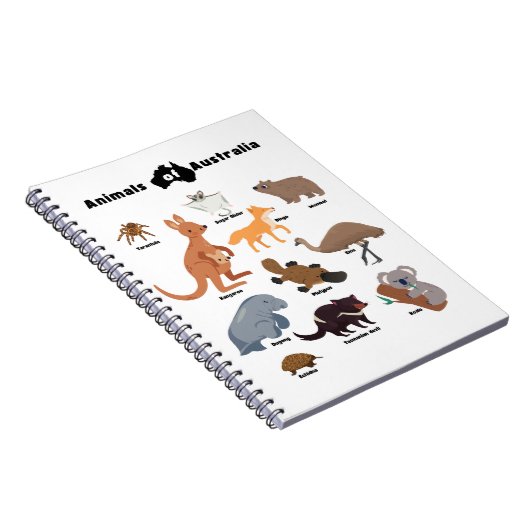 Tiere aus Australien Aussie Wildlife Notizblock (Rechte Seite)