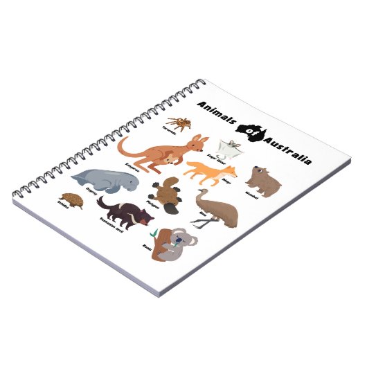 Tiere aus Australien Aussie Wildlife Notizblock (Linke Seite)