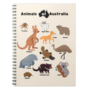 Tiere aus Australien Aussie Wildlife Notizblock