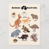 Tiere aus Australien Aussie Wildlife Postkarte (Vorderseite)