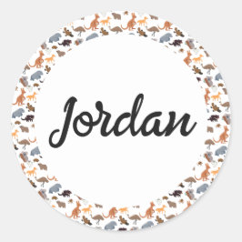 Tiere aus Australien Aussie Wildlife Runder Aufkleber