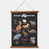 Tiere aus Australien Aussie Wildlife Wandteppich Mit Holzrahmen (Vorderseite)