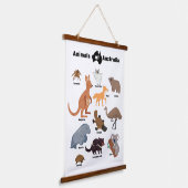 Tiere aus Australien Aussie Wildlife Wandteppich Mit Holzrahmen (Gewinkelt)