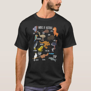 Tiere aus Australien Bildung Australische Tiere T-Shirt