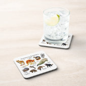 Tiere aus Australien Getränkeuntersetzer (Rechte Seite)