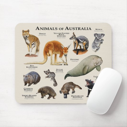 Tiere aus Australien Mousepad (Mit Mouse)