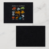 Tiere aus Australien Visitenkarte (Vorne/Hinten)