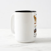 Tiere aus Australien  Zweifarbige Tasse (Vorderseite Links)