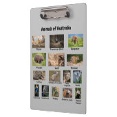 Tiere aus Australien Zwischenablage Klemmbrett (Links)