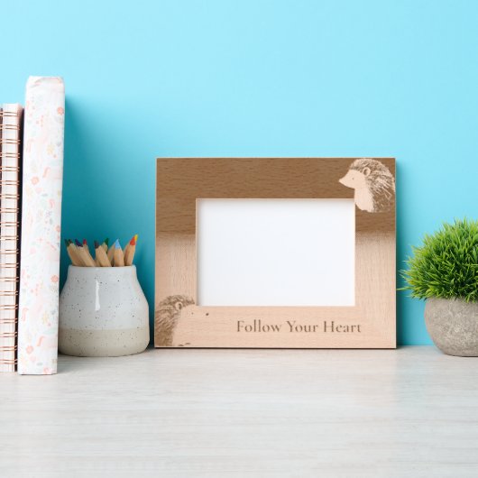 Tiere aus braunem Niedlichem Igel Geätzte Rahmen (Vorderseite)