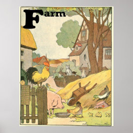 Tiere aus dem Buch "Farm Alphabet" Poster