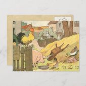 Tiere aus der Kindergeschichte Postkarte (Vorne/Hinten)