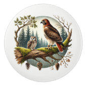 Tiere aus niedlichem Holz Keramikknauf (Vorderseite)