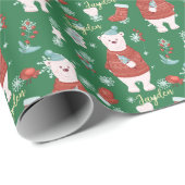 Tiere aus niedlichen Cartoon Geschenkpapier (Rolleneckpunkt)