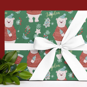 Tiere aus niedlichen Cartoon Geschenkpapier