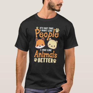 Tiere besser Introvertiert Soziale Distanzierung K T-Shirt