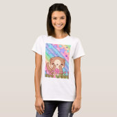 Tiere, Blume, farbig T-Shirt (Vorne ganz)