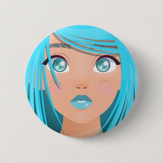 TIERE CARTOON GIRL BUTTON (Vorderseite)