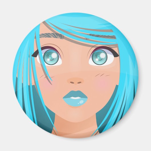 TIERE CARTOON GIRL MAGNET (Vorne)