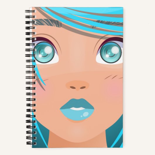 TIERE CARTOON GIRL NOTIZBLOCK (Vorderseite)
