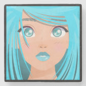 TIERE CARTOON GIRL STEINUNTERSETZER (Vorderseite)